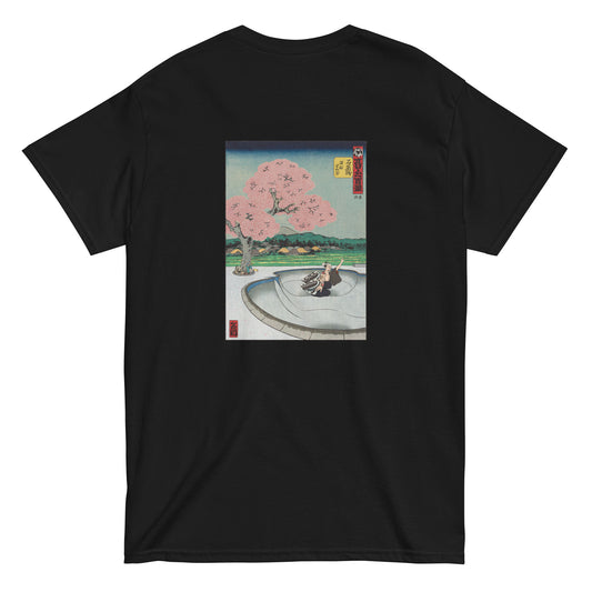 Skateboard T-shirt: Cherry blossoms